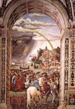  Eneas Lienzo - Eneas Piccolomini parte hacia el Concilio de Basilea Renaissance Pinturicchio